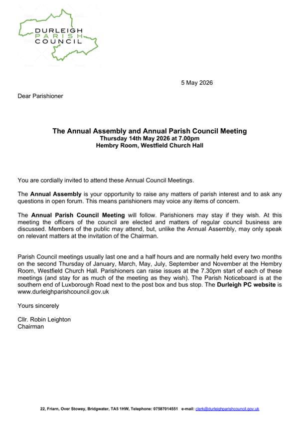Annual Assembly Invite letter 2026